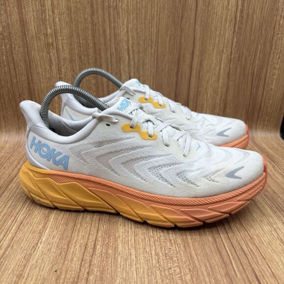 Hoka One One Shoes - Hoka One One Arahi 6 1123197 Sneaker Womens US 10 B White Orange Running Shoes